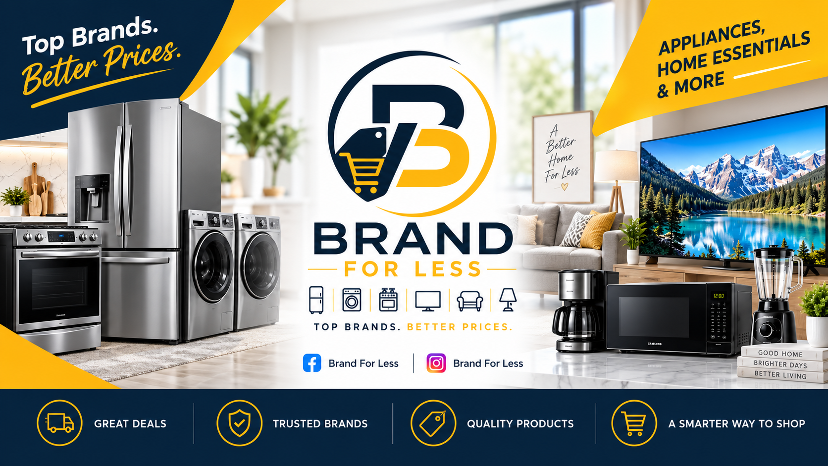 Brand For Less appliances and home essentials